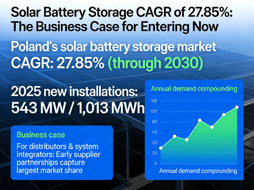 Poland solar battery storage market growth with 27.85 percent CAGR showing rising installations and expanding demand for energy storage solutions